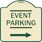 Signmission Thanks for Coming Turn Right for Exit Event Parking W/ Right Arrow Alum, 18" L, 18" H, TG-1818-22823 A-DES-TG-1818-22823 - alternate 1